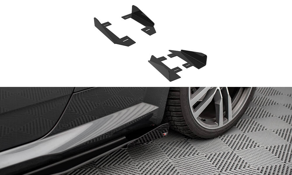 Maxton Design Seitenschweller Flaps passend für Audi TT S / S-Line 8S schwarz Hochglanz