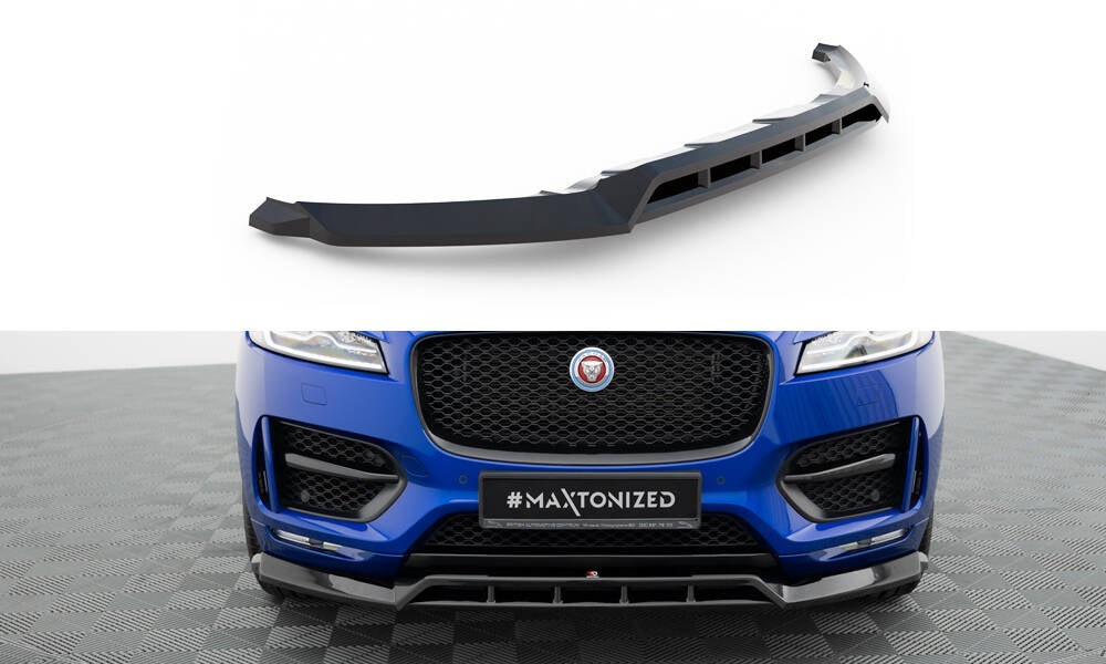 Maxton Design Street+ Spoilerlippe Front Ansatz passend für Jaguar F-Pace R-Sport X761 schwarz Hochglanz