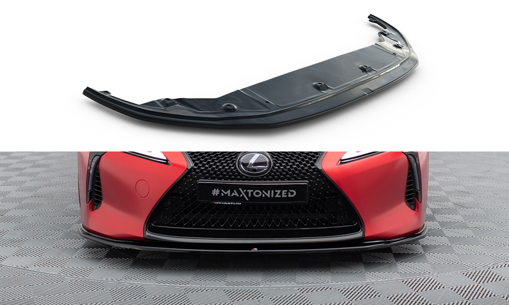 Maxton Design Street+ Spoilerlippe Front Ansatz V.2 passend für Lexus LC 500 schwarz Hochglanz