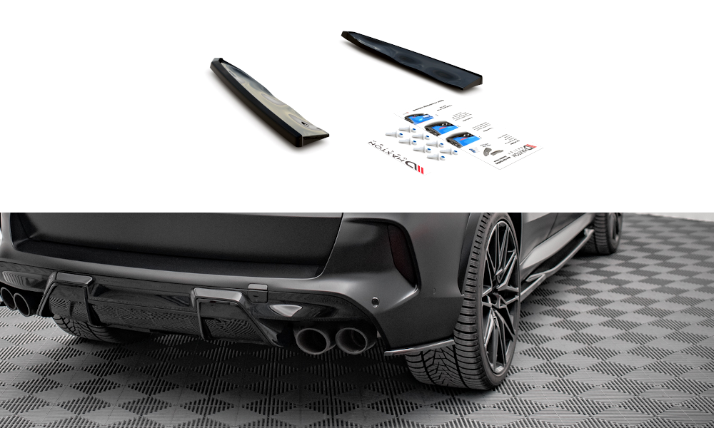 Maxton Design Heck Ansatz Flaps Diffusor für BMW X5M F95 schwarz matt