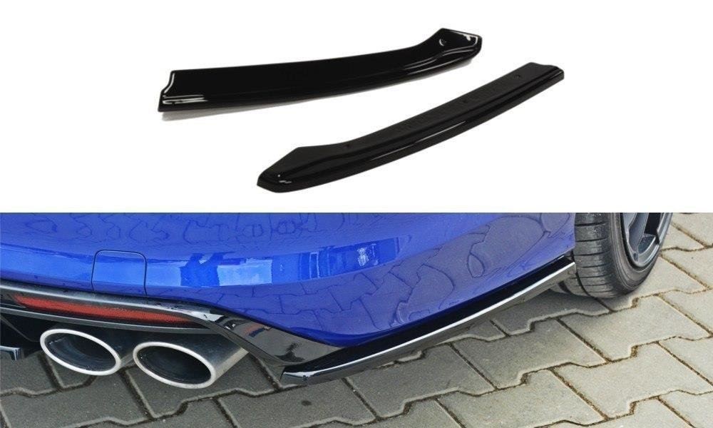 Maxton Design Heck Ansatz Flaps Diffusor passend für VW Golf 7 R Variant schwarz Hochglanz