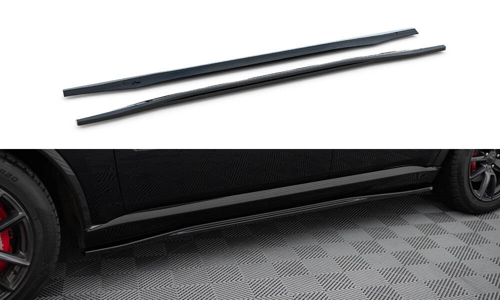Maxton Design Street+ Seitenschweller Leisten passend für Dodge Durango SRT Mk3 schwarz Hochglanz
