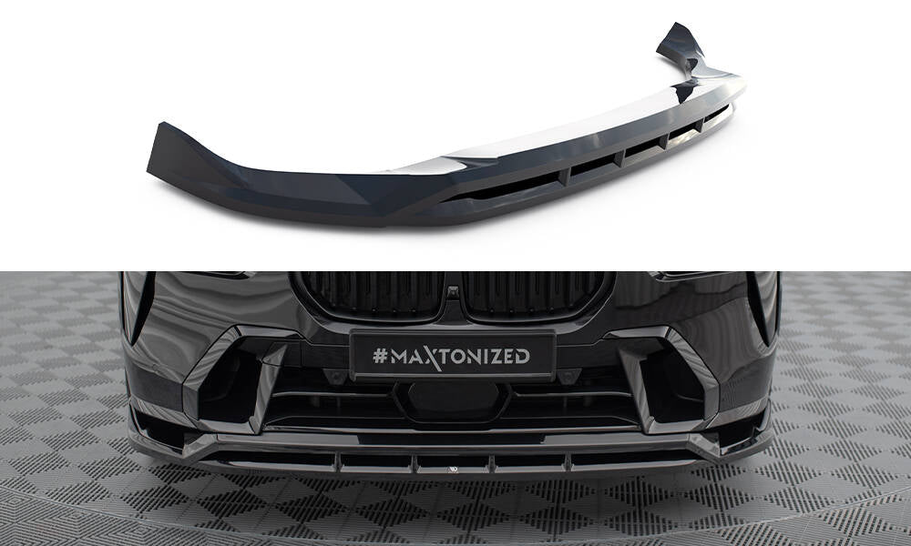 Maxton Design Street+ Spoilerlippe Front Ansatz passend für BMW X7 M-Paket G07 Facelift schwarz Hochglanz