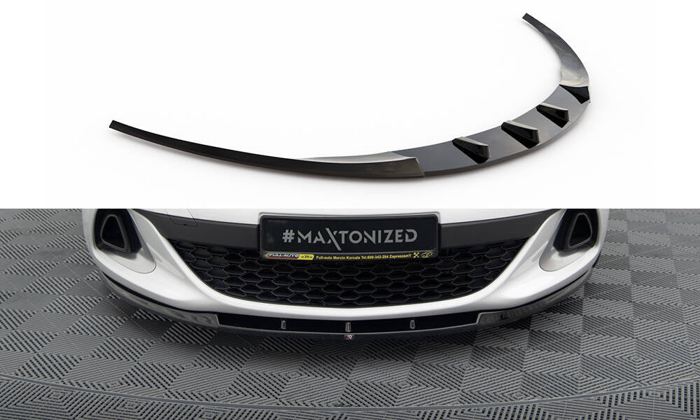 Maxton Design Street+ Spoilerlippe Front Ansatz passend für Opel Astra J OPC/VXR Nurburg schwarz Hochglanz