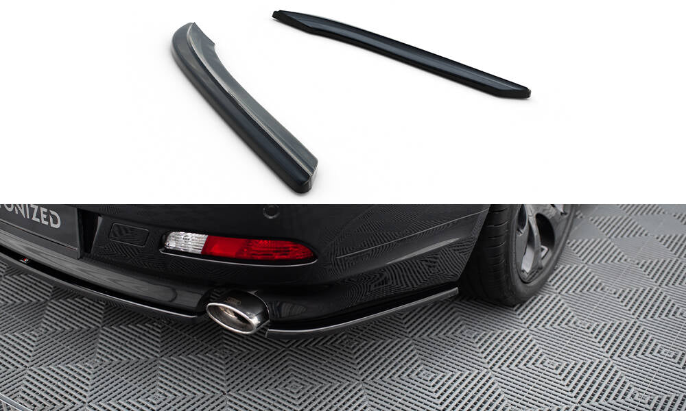 Maxton Design Heck Ansatz Flaps Diffusor passend für BMW 6er Coupe E63 / Cabrio E64 schwarz Hochglanz