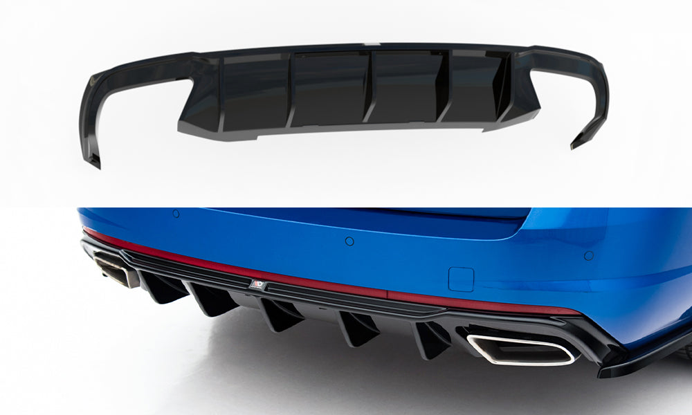 Maxton Design Diffusor Heck Ansatz V.2 passend für Skoda Octavia RS Mk3 / Mk3 FL Hatchback / Kombi