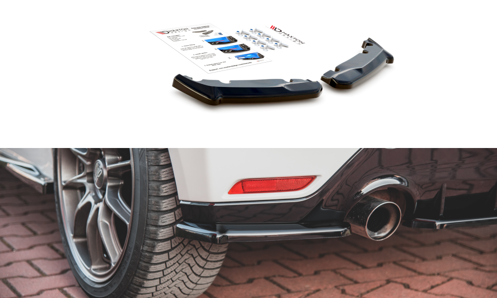 Maxton Design Heck Ansatz Flaps Diffusor V.1 passend für Toyota GR Yaris Mk4 schwarz Hochglanz