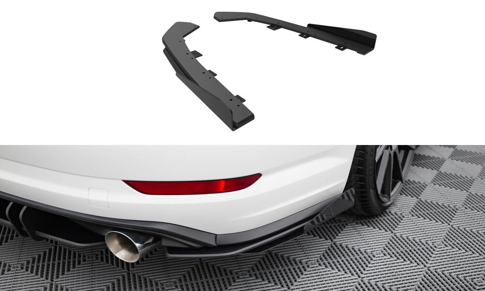 Maxton Design Street Pro Heck Ansatz Flaps Diffusor + Flaps passend für VW Jetta GLI Mk7 schwarz Hochglanz