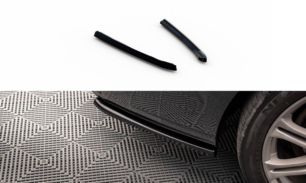 Maxton Design Heck Ansatz Flaps Diffusor V.2 passend für Audi A6 Avant / Limousine C7 schwarz Hochglanz