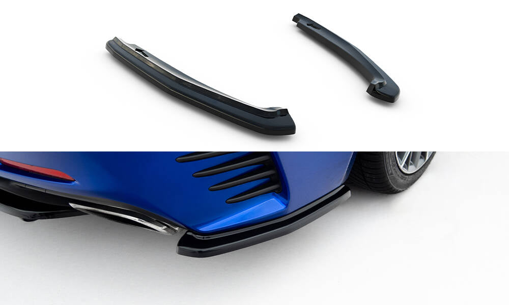 Maxton Design Heck Ansatz Flaps Diffusor passend für Lexus Rc Mk1 schwarz Hochglanz