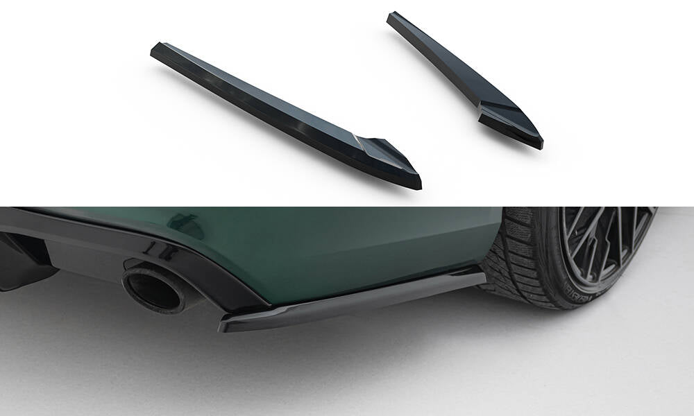 Maxton Design Heck Ansatz Flaps Diffusor V.3 passend für Audi A6 S-line Avant C7 schwarz Hochglanz