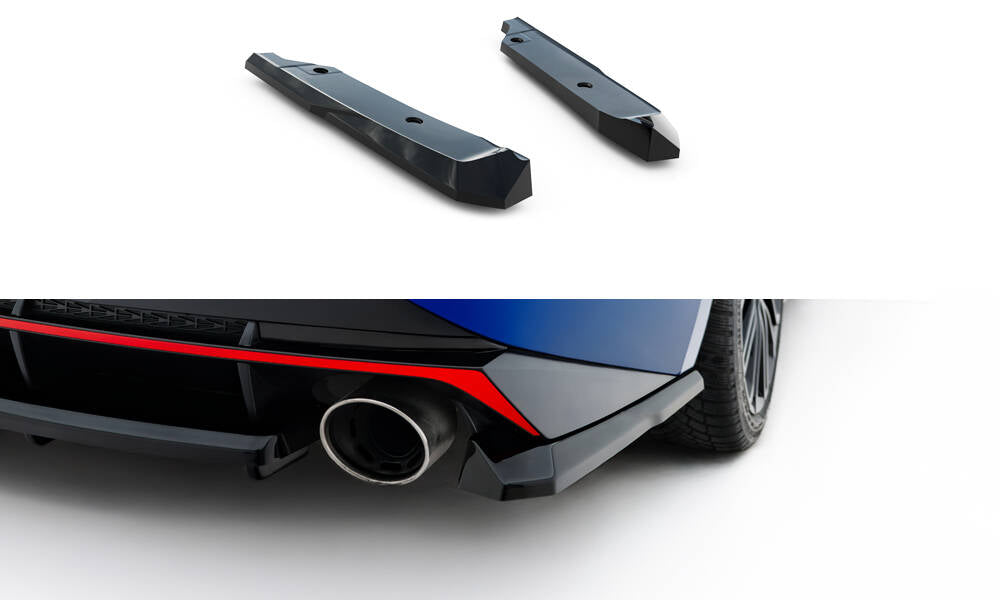 Maxton Design Heck Ansatz Flaps Diffusor passend für Hyundai Elantra N Mk7 schwarz Hochglanz