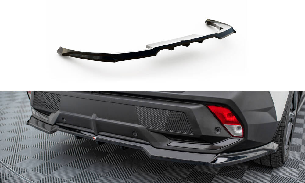 Maxton Design Street+ Mittlerer Diffusor RACE passend für Peugeot 408 Mk1 schwarz Hochglanz