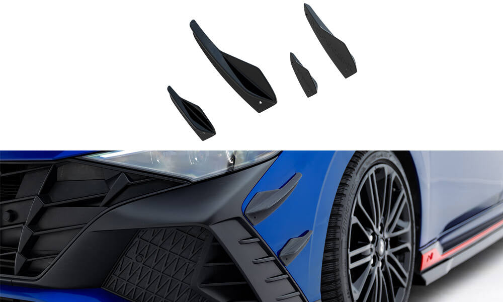 Maxton Design Stoßstangen Flaps Wings vorne Canards passend für Hyundai Elantra N Mk7