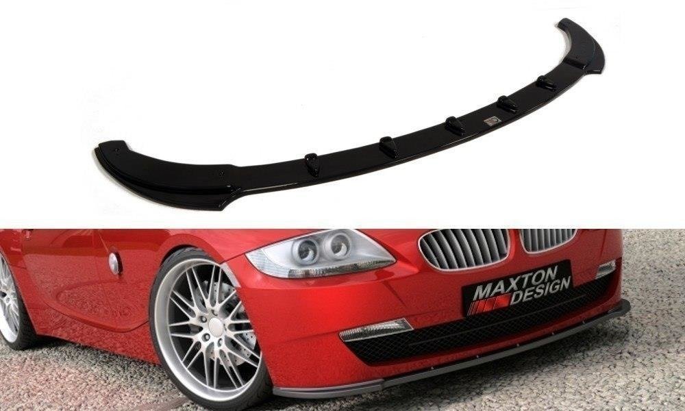 Maxton Design Street+ Spoilerlippe Front Ansatz passend für BMW Z4 E85 / E86 Facelift schwarz Hochglanz