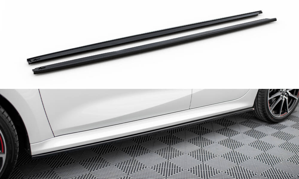 Maxton Design Street+ Seitenschweller Leisten V.2 passend für Toyota Yaris Mk4 schwarz Hochglanz