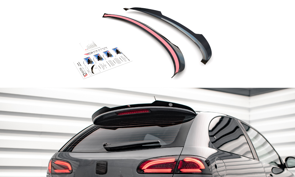 Maxton Design Spoiler CAP passend für Seat Ibiza Cupra Mk3 schwarz Hochglanz