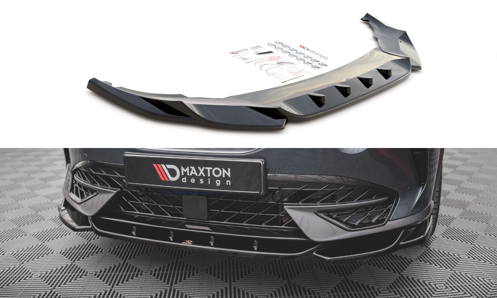 Maxton Design Street+ Spoilerlippe Front Ansatz V.1 passend für Cupra Formentor schwarz Hochglanz