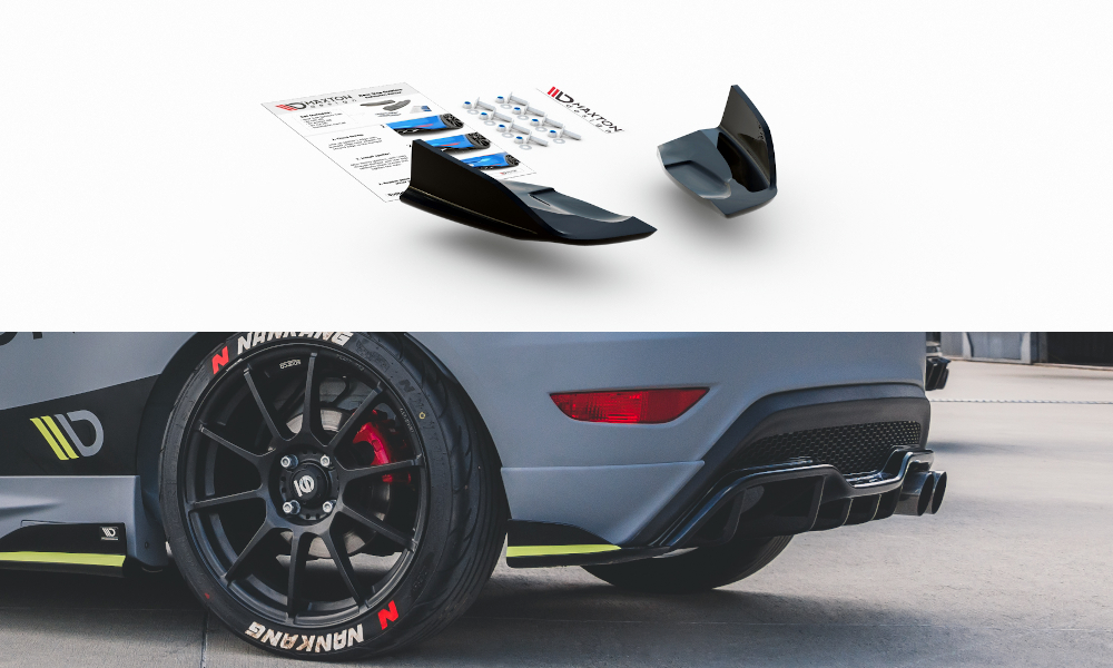 Maxton Design Heck Ansatz Flaps Diffusor passend für Ford Fiesta 7 ST Facelift