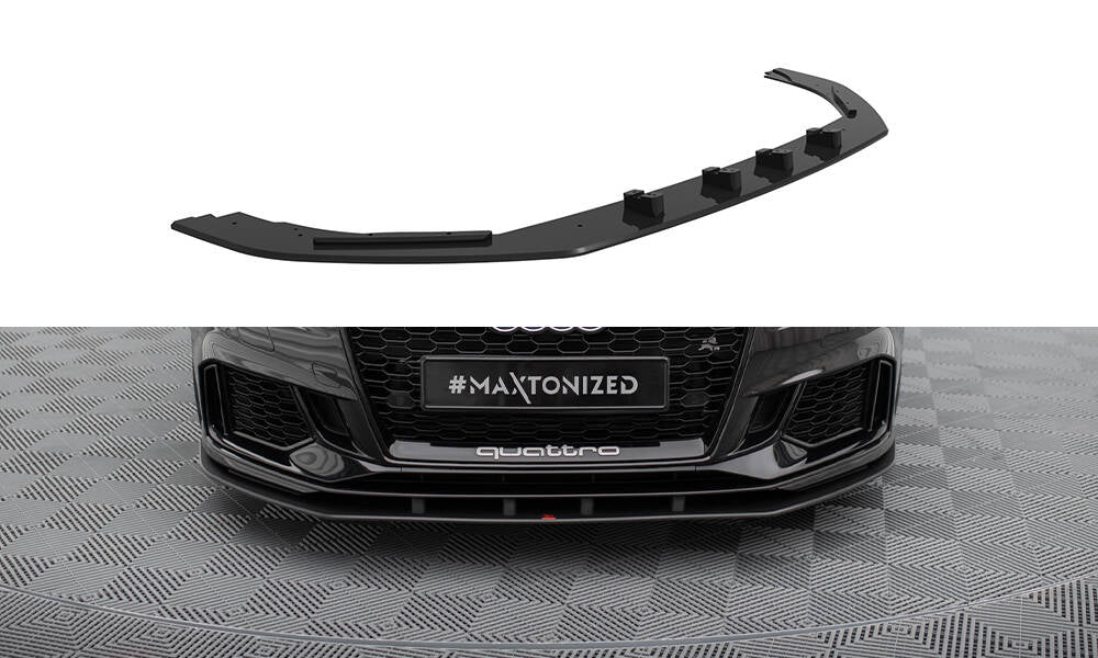 Maxton Design Street Pro Street+ Spoilerlippe Front Ansatz passend für Audi RS3 Limousine 8V Facelift