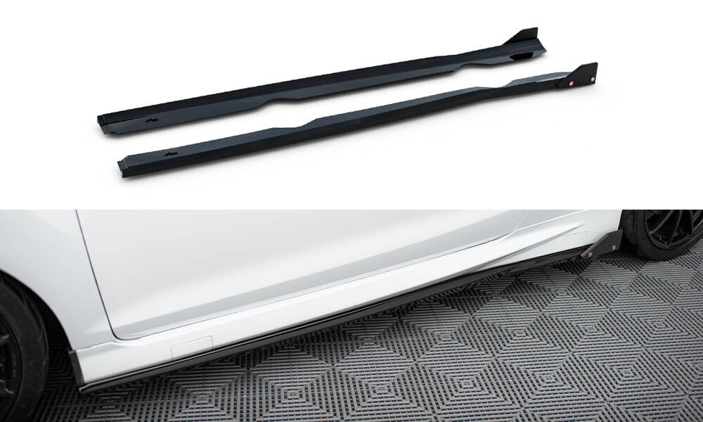 Maxton Design Street+ Seitenschweller Leisten passend für V.4 + Flaps Ford Fiesta ST / ST-Line Mk7