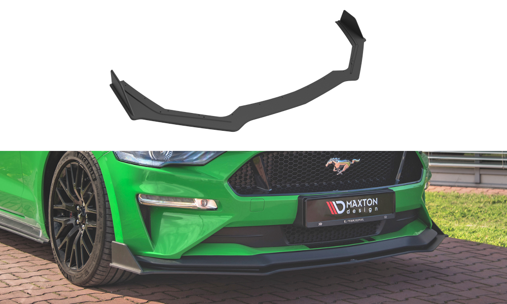 Maxton Design Street Pro Street+ Spoilerlippe Front Ansatz V.2 passend für Ford Mustang GT MK6 Facelift
