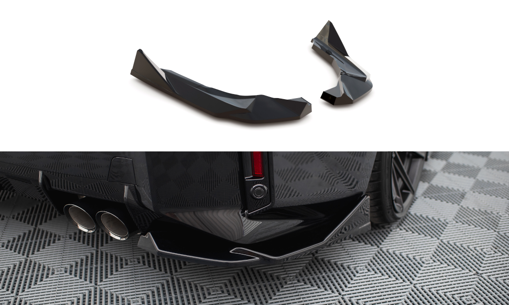 Maxton Design Heck Ansatz Flaps Diffusor V.2 passend für BMW M2 G87 schwarz Hochglanz