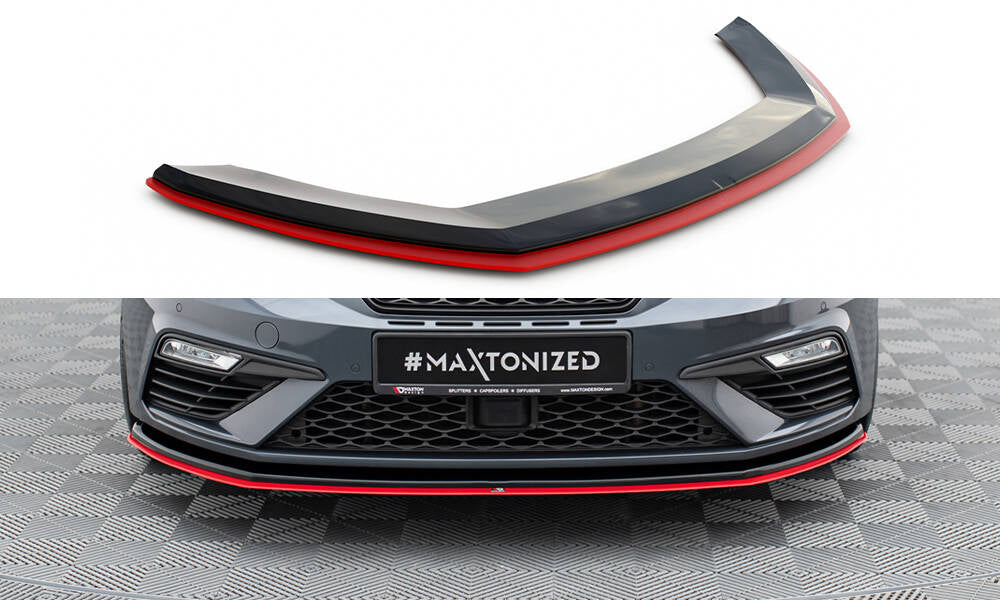 Maxton Design Street+ Spoilerlippe Front Ansatz V.3 passend für Seat Leon Cupra / FR Mk3 FL