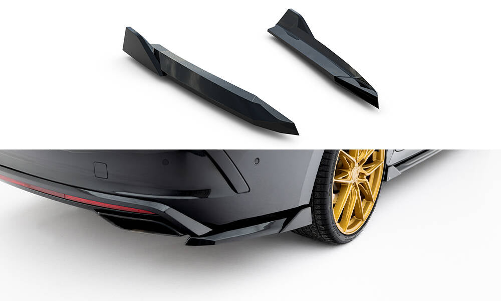 Maxton Design Heck Ansatz Flaps Diffusor V.6 passend für Skoda Octavia RS Liftback / Combi Mk4 / Mk4 Facelift schwarz Hochglanz