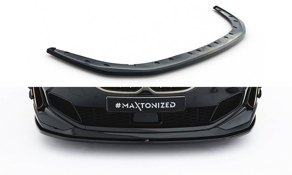 Maxton Design Street+ Spoilerlippe Front Ansatz passend für BMW M135i M-Performance F40 schwarz Hochglanz