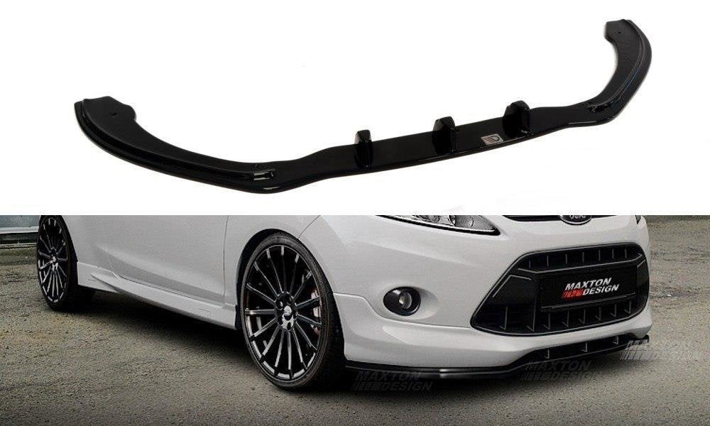 Maxton Design Street+ Spoilerlippe Front Ansatz passend für Ford Fiesta ST-Line Mk7 schwarz Hochglanz