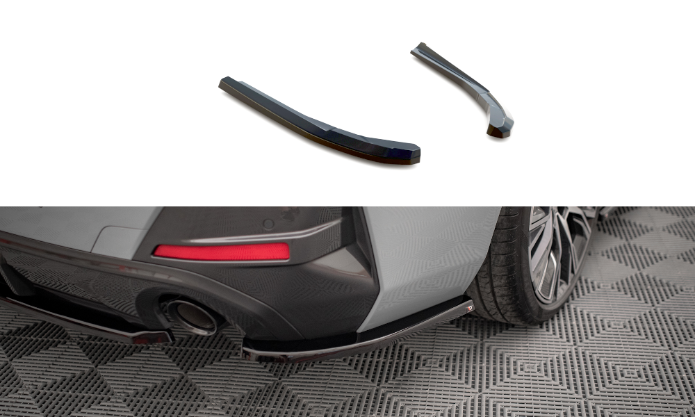 Maxton Design Heck Ansatz Flaps Diffusor V.1 passend für BMW 4er Gran Coupe M-Paket G26 schwarz Hochglanz