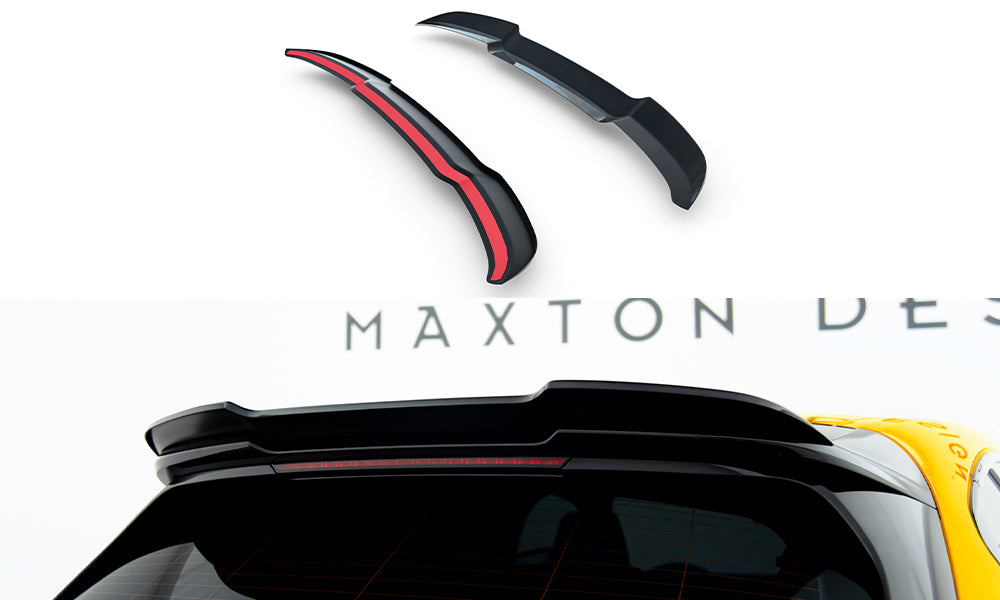 Maxton Design Spoiler CAP V.1 passend für BMW 1er M-Paket F70 schwarz Hochglanz