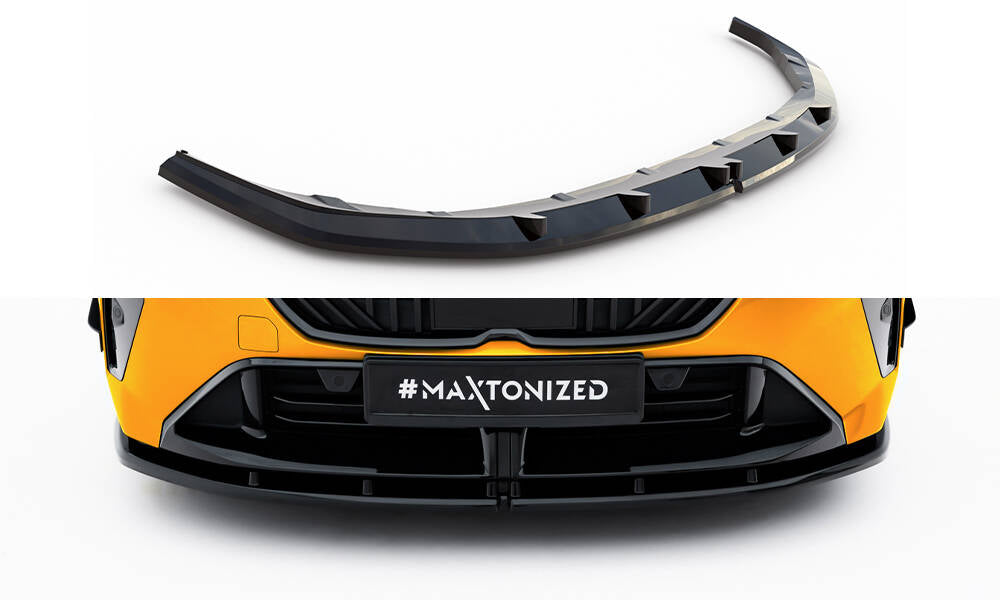 Maxton Design Street+ Spoilerlippe Front Ansatz V.1 passend für BMW 1er M-Paket F70 schwarz Hochglanz