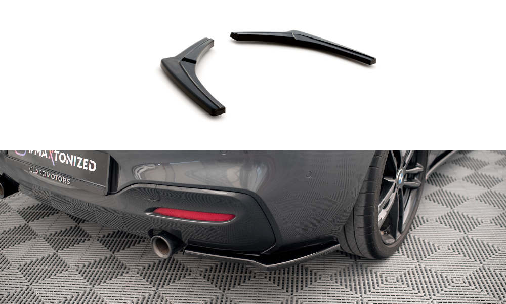 Maxton Design Heck Ansatz Flaps Diffusor V.2 passend für BMW 1er F20/F21 M-POWER FACELIFT schwarz Hochglanz