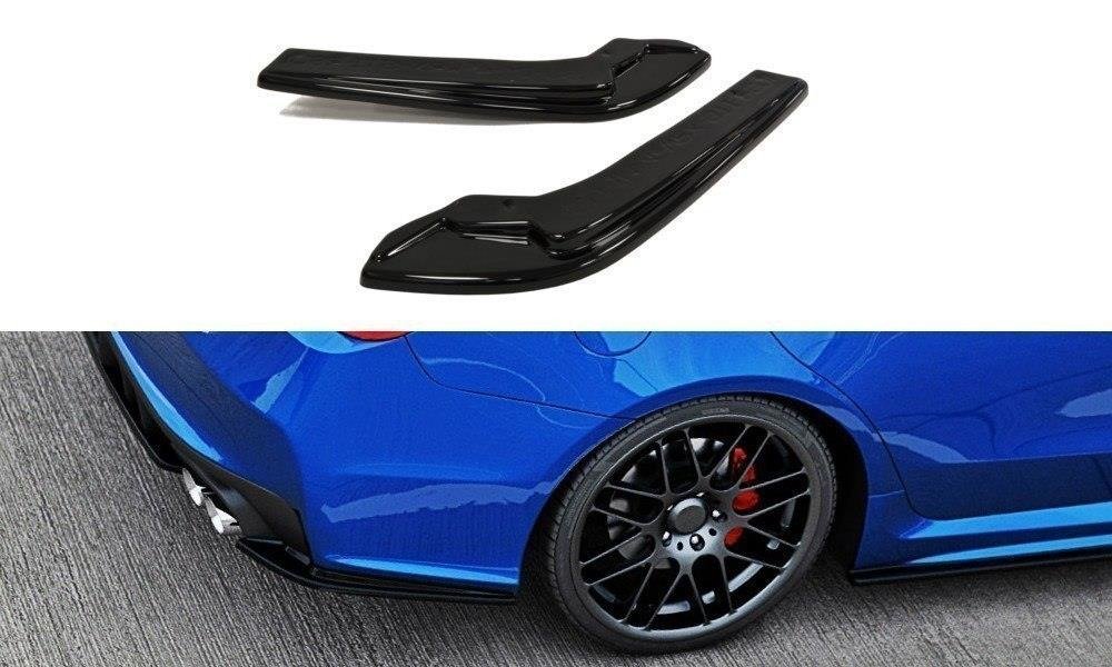 Maxton Design Heck Ansatz Flaps Diffusor V.1 passend für Subaru Impreza WRX STI Mk4 / Mk4 Facelift schwarz Hochglanz