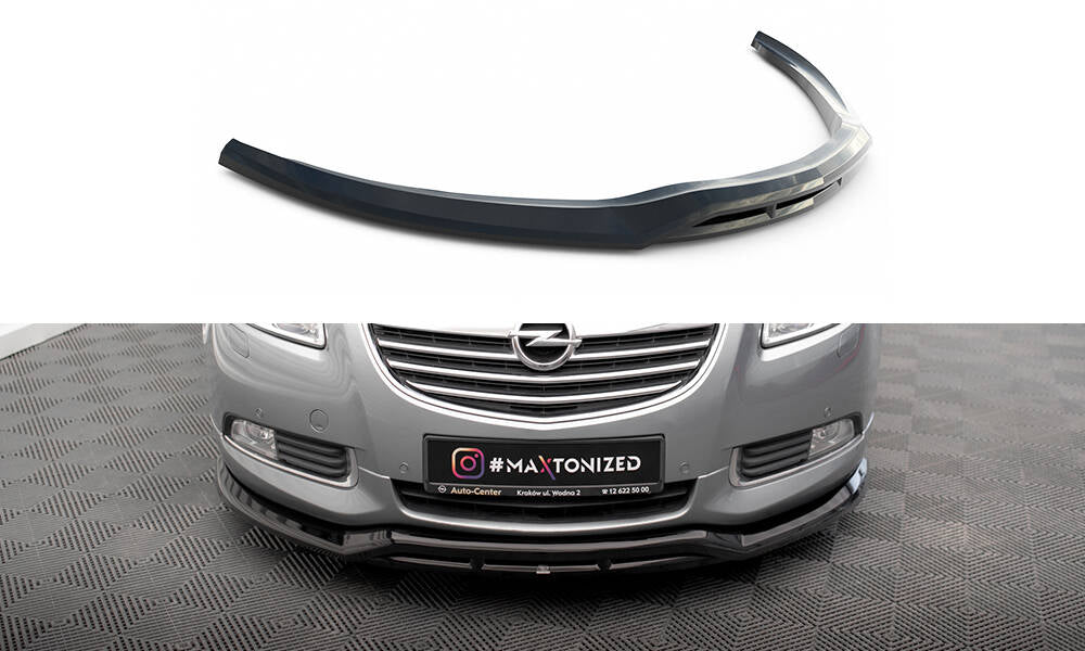 Maxton Design Street+ Spoilerlippe Front Ansatz passend für Opel Insignia OPC-Line Mk1 schwarz Hochglanz