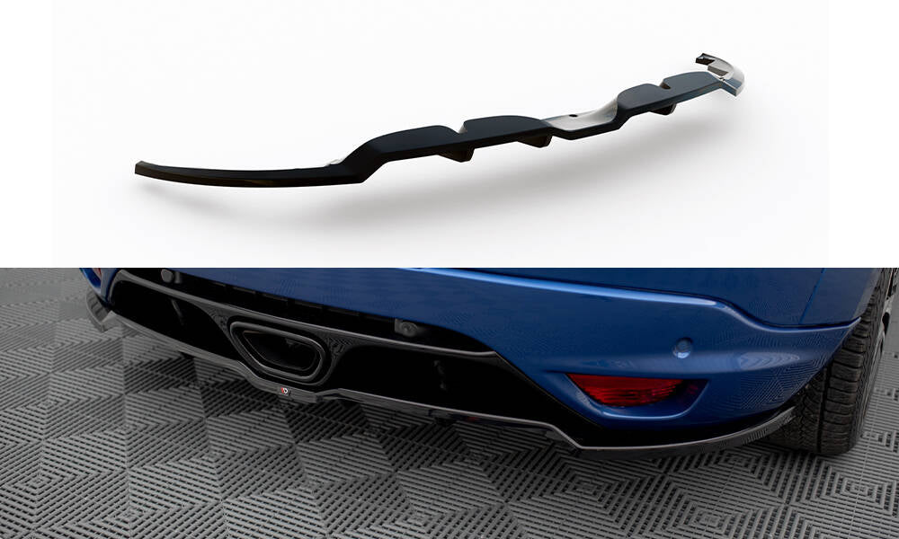 Maxton Design Street+ Mittlerer Diffusor RACE passend für Renault Megane RS Mk3 schwarz Hochglanz