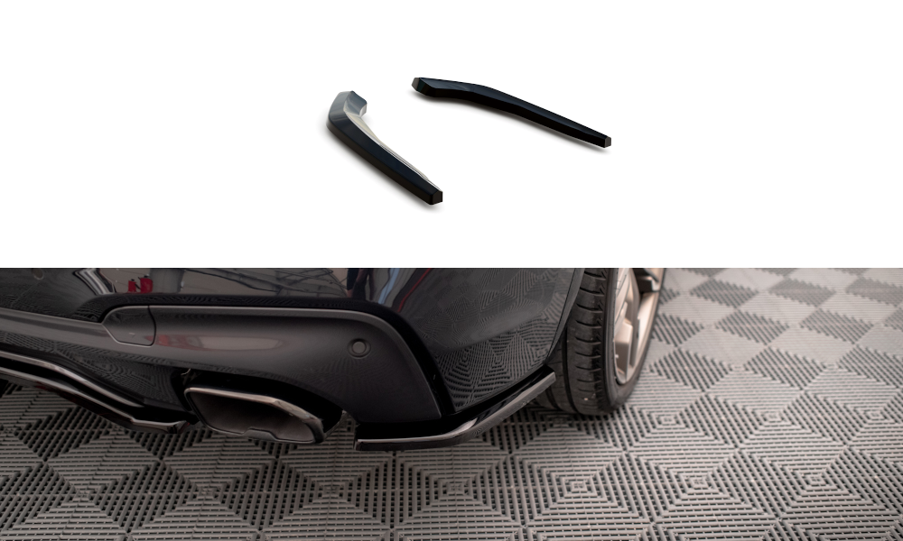 Maxton Design Heck Ansatz Flaps Diffusor passend für BMW X3 M40i / M40d G01 schwarz Hochglanz