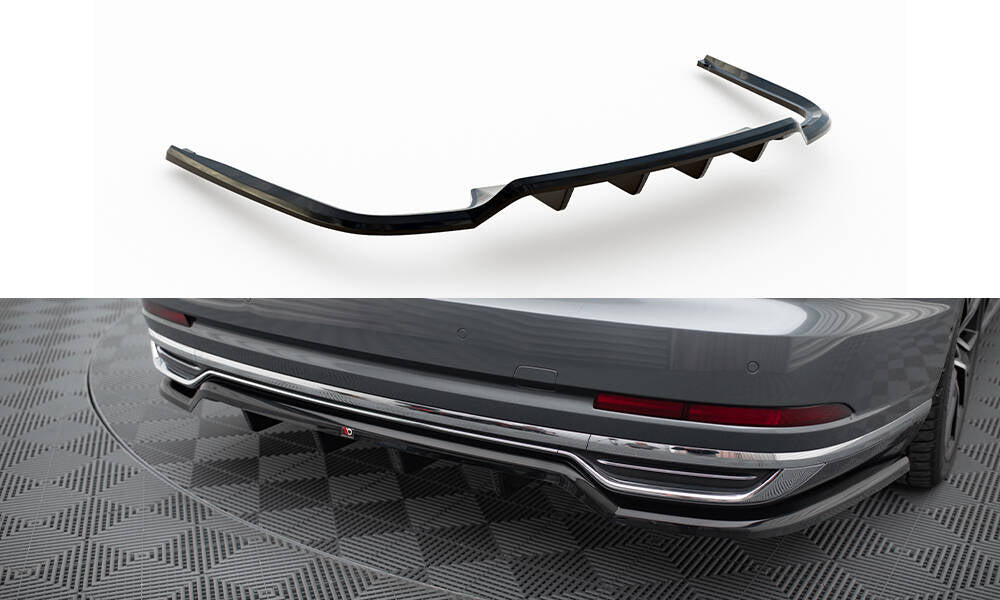 Maxton Design Street+ Mittlerer Diffusor RACE passend für Audi A8 D5 schwarz Hochglanz