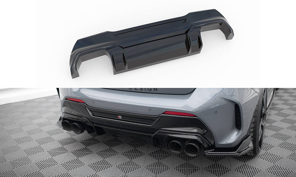 Maxton Design Diffusor Heck Ansatz V.2 passend für BMW 1er M-Paket/ M135i / 128ti F40 schwarz Hochglanz