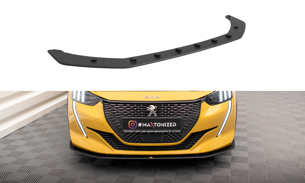Maxton Design Street Pro Street+ Spoilerlippe Front Ansatz passend für Peugeot 208 GT Mk2