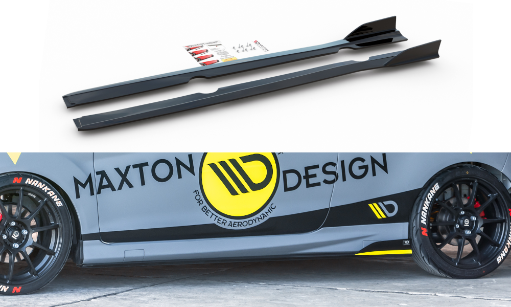 Maxton Design Street+ Seitenschweller Leisten passend für Ford Fiesta 7 ST Facelift