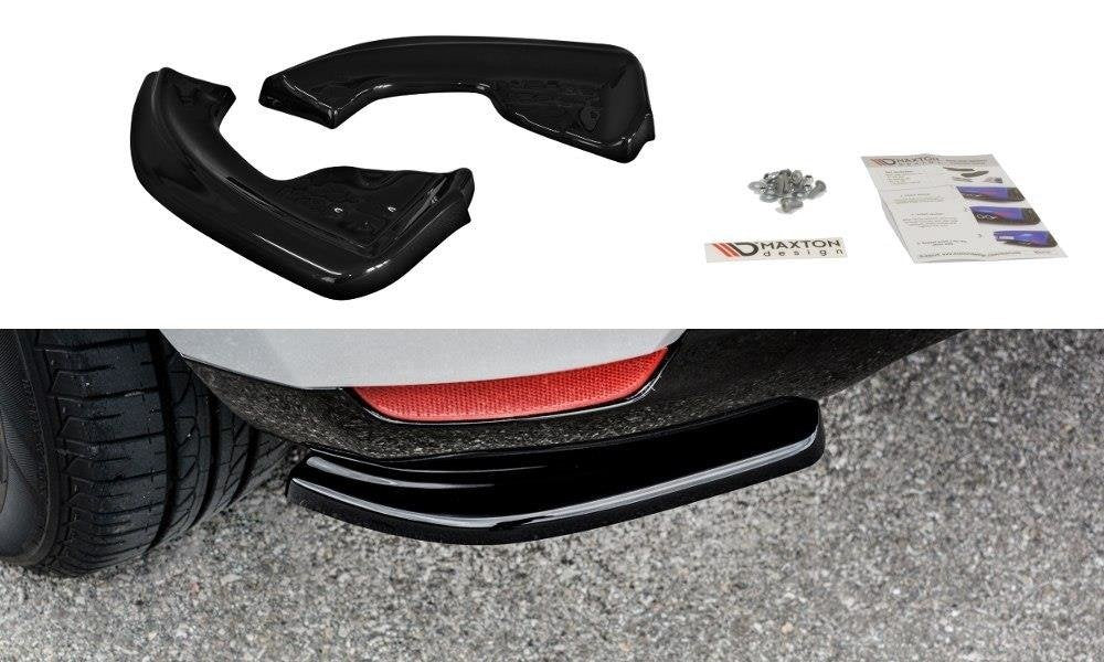 Maxton Design Heck Ansatz Flaps Diffusor passend für Renault Clio Mk4 schwarz Hochglanz
