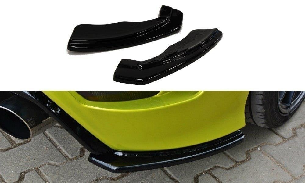 Maxton Design Heck Ansatz Flaps Diffusor passend für Ford Focus RS Mk2 schwarz Hochglanz