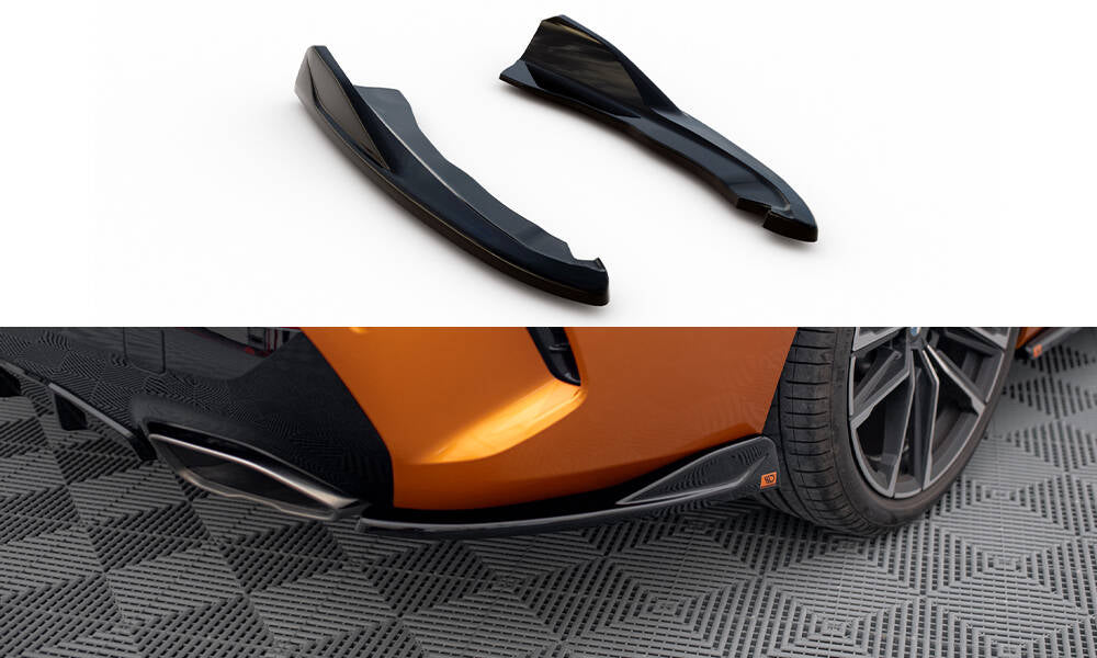 Maxton Design Heck Ansatz Flaps Diffusor V.2 passend für BMW 4er M440i G22 / G23 / G22 Facelift / G23 Facelift schwarz Hochglanz