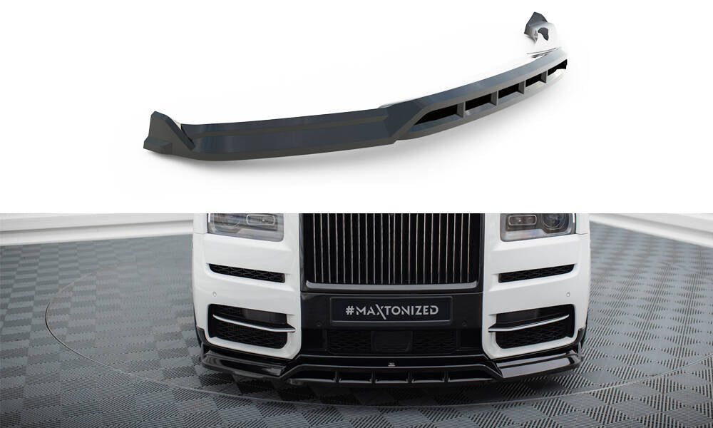 Maxton Design Street+ Spoilerlippe Front Ansatz passend für Rolls Royce Cullinan schwarz Hochglanz