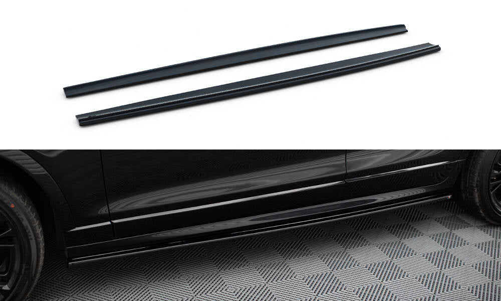 Maxton Design Street+ Seitenschweller Leisten passend für BMW X4 M-Paket F26 schwarz Hochglanz