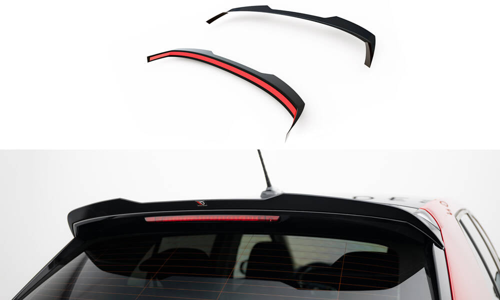 Maxton Design Spoiler CAP passend für Skoda Fabia Mk4 schwarz Hochglanz