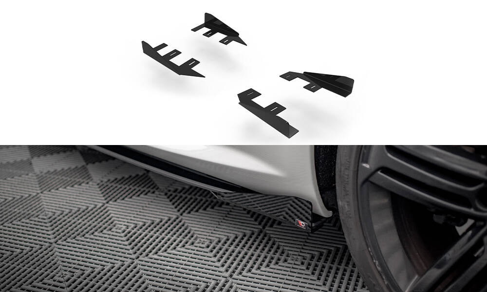 Maxton Design Seitenschweller Flaps passend für VW Scirocco R Mk3 schwarz Hochglanz